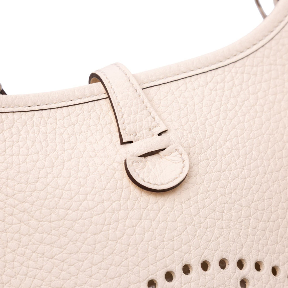 Second hand Hermes Evelyne 16 TPM Taurillon Clemence Leather Amazone Hobo Crossbody Craie - Tabita Bags
