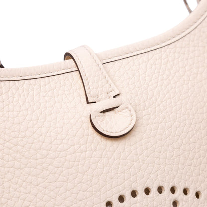Second hand Hermes Evelyne 16 TPM Taurillon Clemence Leather Amazone Hobo Crossbody Craie - Tabita Bags