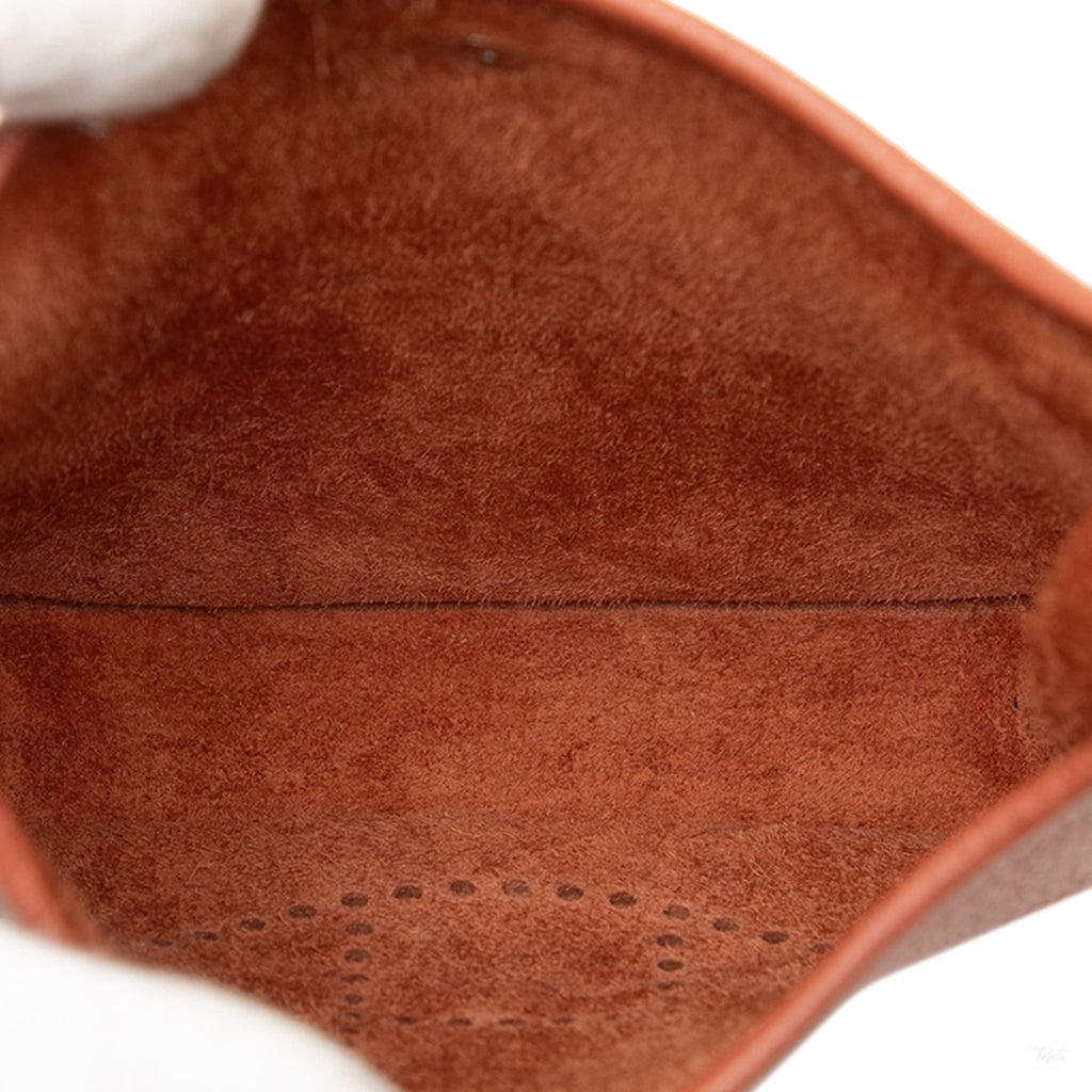 Second hand Hermes Evelyne 16 TPM Taurillon Clemence Leather Amazone Hobo Crossbody Cuivre Maxi Quadrille - Tabita Bags