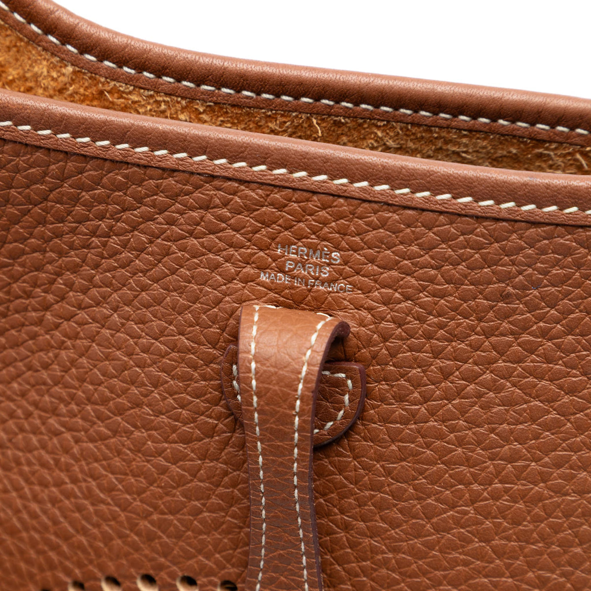 Second hand Hermes Evelyne 16 TPM Taurillon Clemence Leather Amazone Hobo Crossbody Gold - Tabita Bags