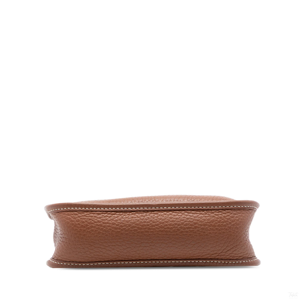 Second hand Hermes Evelyne 16 TPM Taurillon Clemence Leather Amazone Hobo Crossbody Gold - Tabita Bags