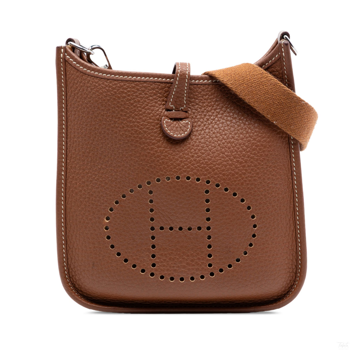 Second hand Hermes Evelyne 16 TPM Taurillon Clemence Leather Amazone Hobo Crossbody Gold - Tabita Bags