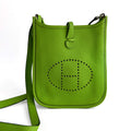 Second hand Hermes Evelyne 16 TPM Taurillon Clemence Leather Amazone Hobo Crossbody Green - Tabita Bags