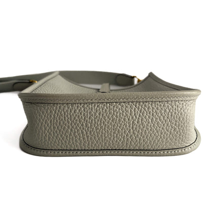 Second hand Hermes Evelyne 16 TPM Taurillon Clemence Leather Amazone Hobo Crossbody Grey - Tabita Bags