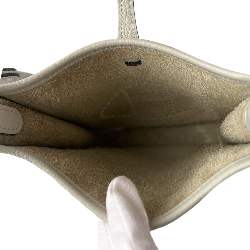 Second hand Hermes Evelyne 16 TPM Taurillon Clemence Leather Amazone Hobo Crossbody Grey - Tabita Bags