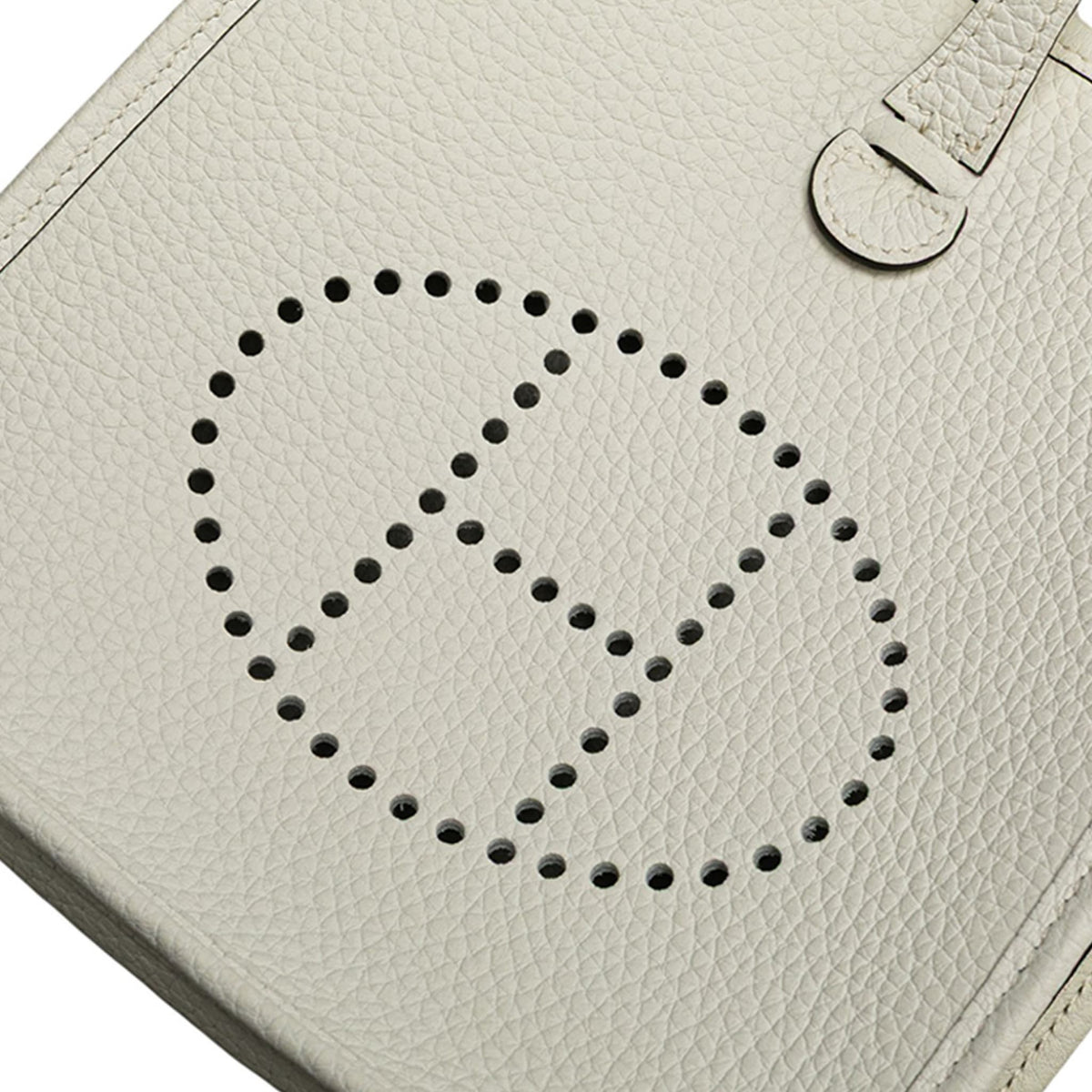 Second hand Hermes Evelyne 16 TPM Taurillon Clemence Leather Amazone Hobo Crossbody New White - Tabita Bags
