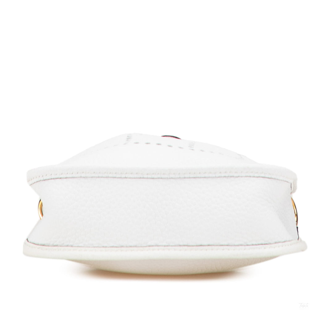Second hand Hermes Evelyne 16 TPM Taurillon Clemence Leather Amazone Hobo Crossbody New White - Tabita Bags