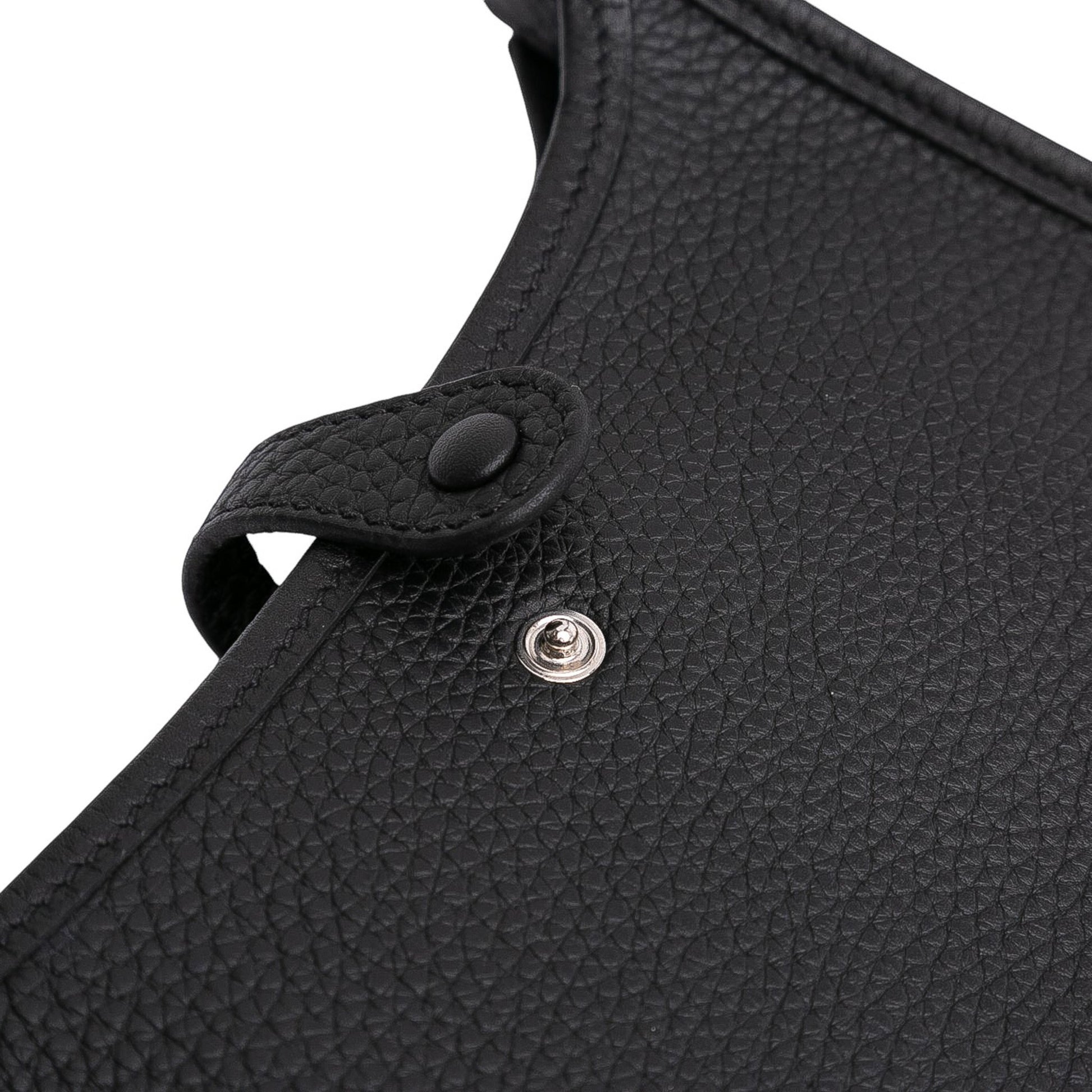 Second hand Hermes Evelyne 16 TPM Taurillon Clemence Leather Amazone Hobo Crossbody Noir - Tabita Bags