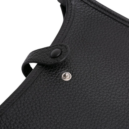 Second hand Hermes Evelyne 16 TPM Taurillon Clemence Leather Amazone Hobo Crossbody Noir - Tabita Bags