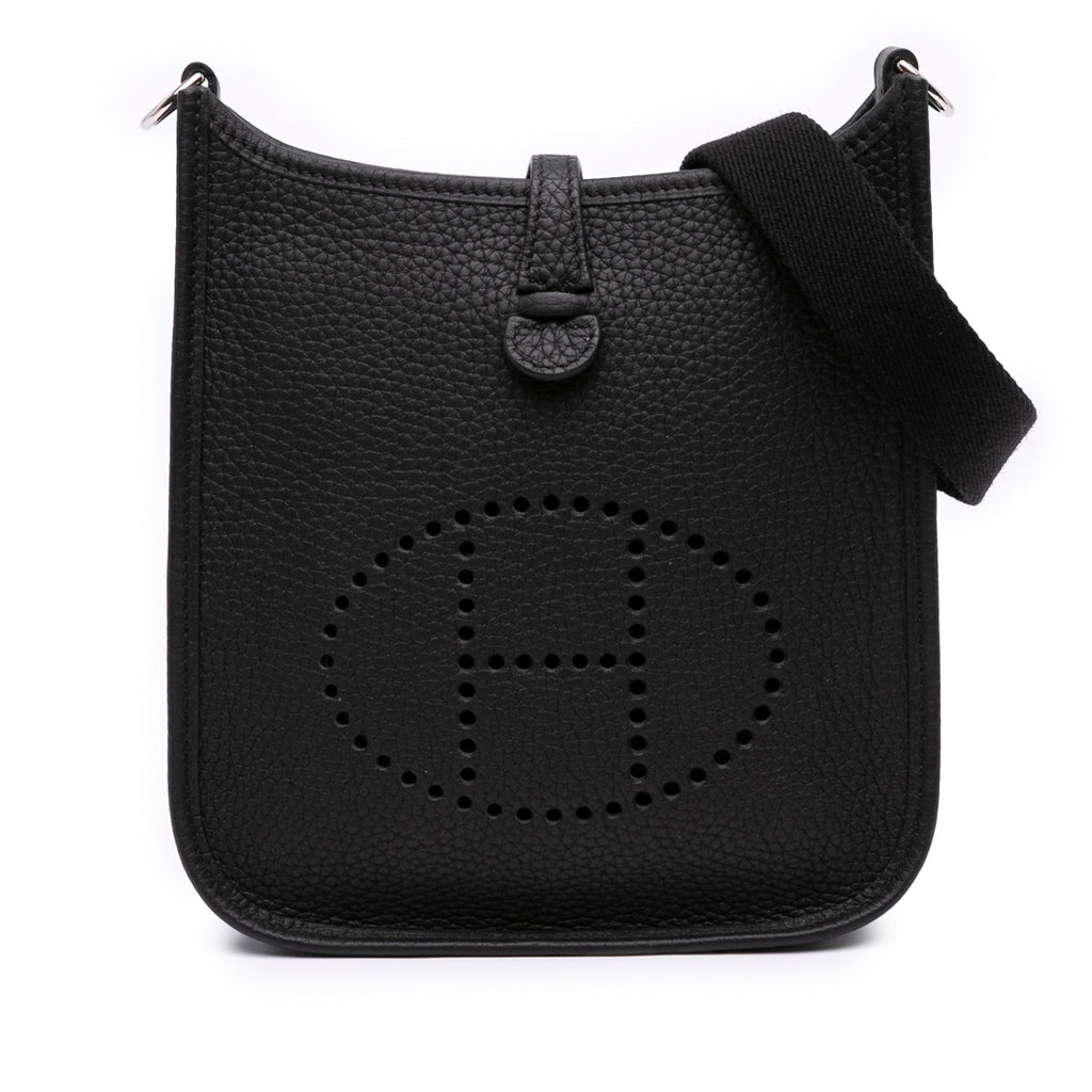 Second hand Hermes Evelyne 16 TPM Taurillon Clemence Leather Amazone Hobo Crossbody Noir - Tabita Bags