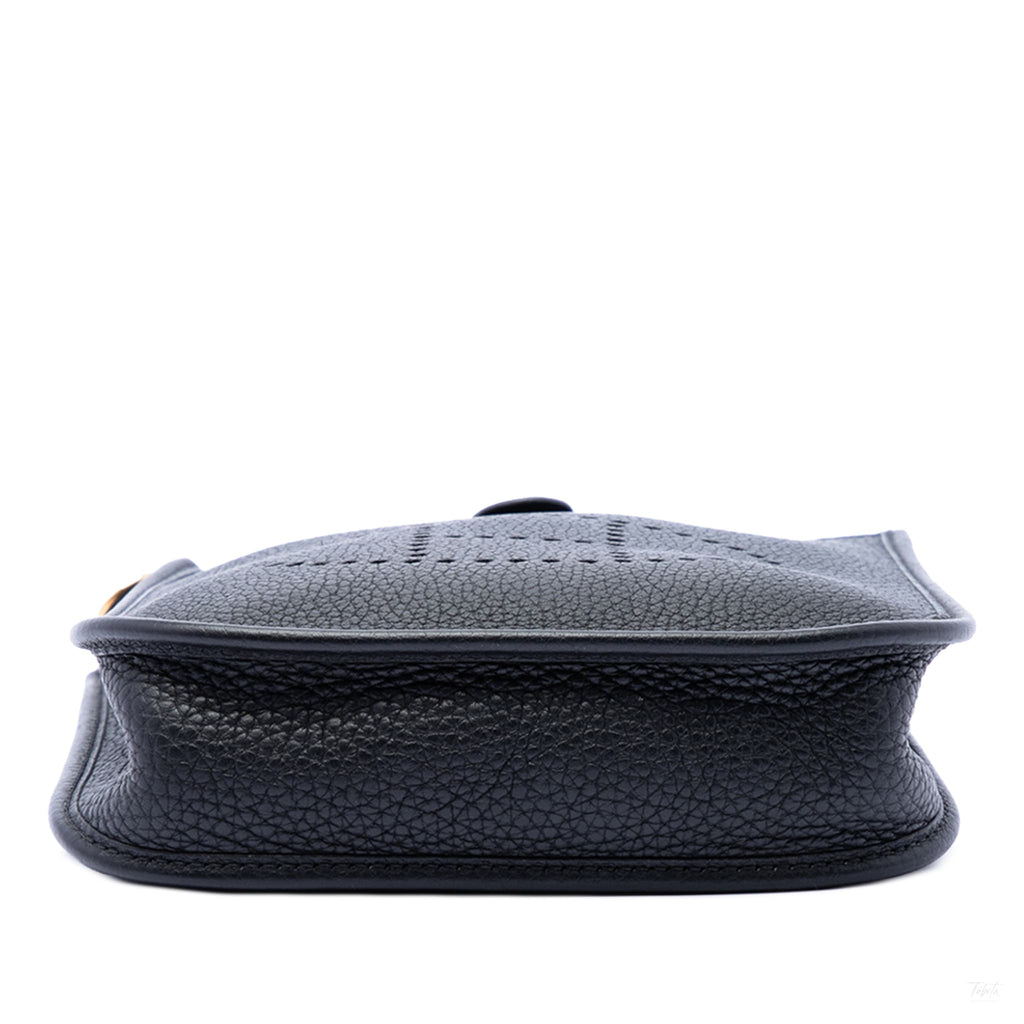 Second hand Hermes Evelyne 16 TPM Taurillon Clemence Leather Amazone Hobo Crossbody Noir - Tabita Bags
