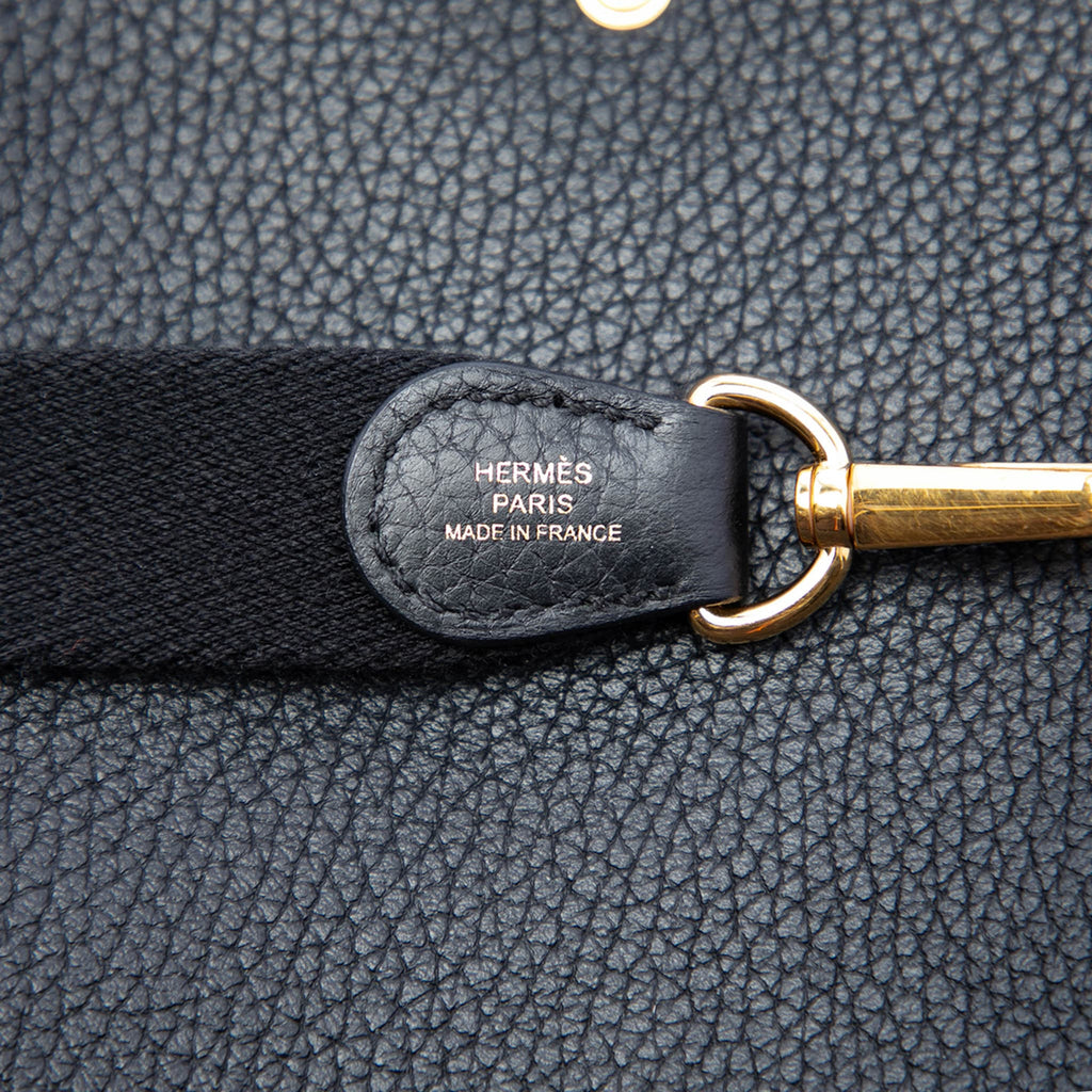 Second hand Hermes Evelyne 16 TPM Taurillon Clemence Leather Amazone Hobo Crossbody Noir - Tabita Bags