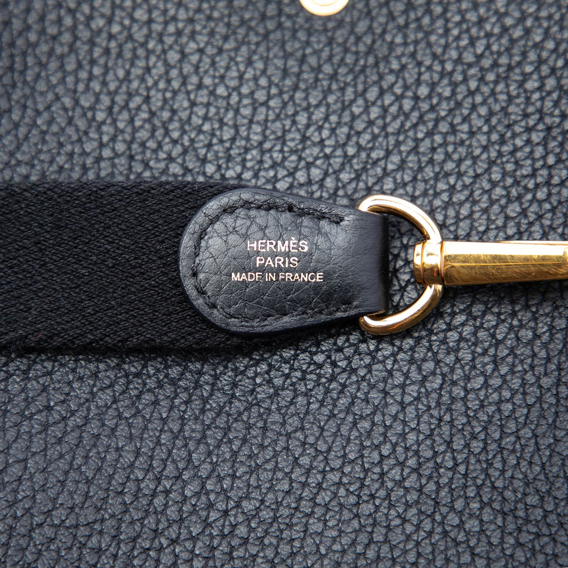 Second hand Hermes Evelyne 16 TPM Taurillon Clemence Leather Amazone Hobo Crossbody Noir - Tabita Bags