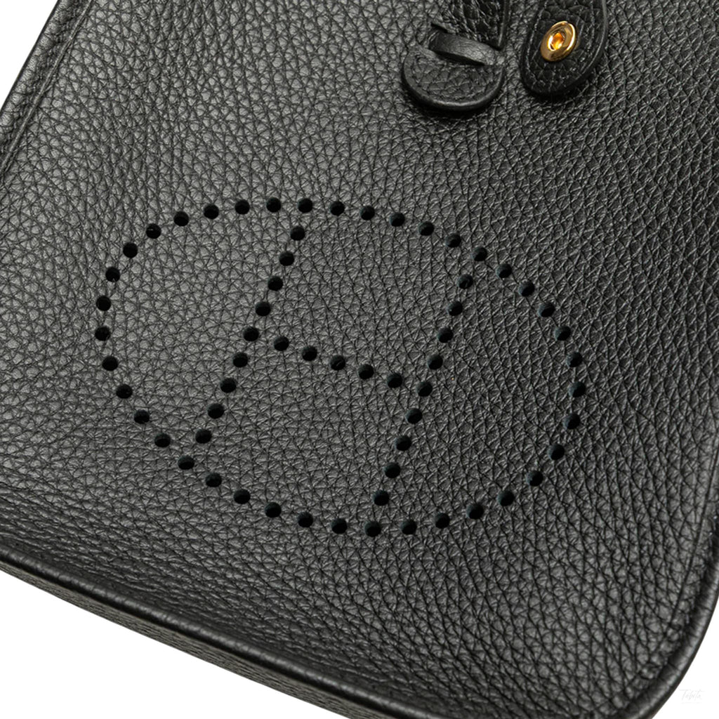 Second hand Hermes Evelyne 16 TPM Taurillon Clemence Leather Amazone Hobo Crossbody Noir - Tabita Bags