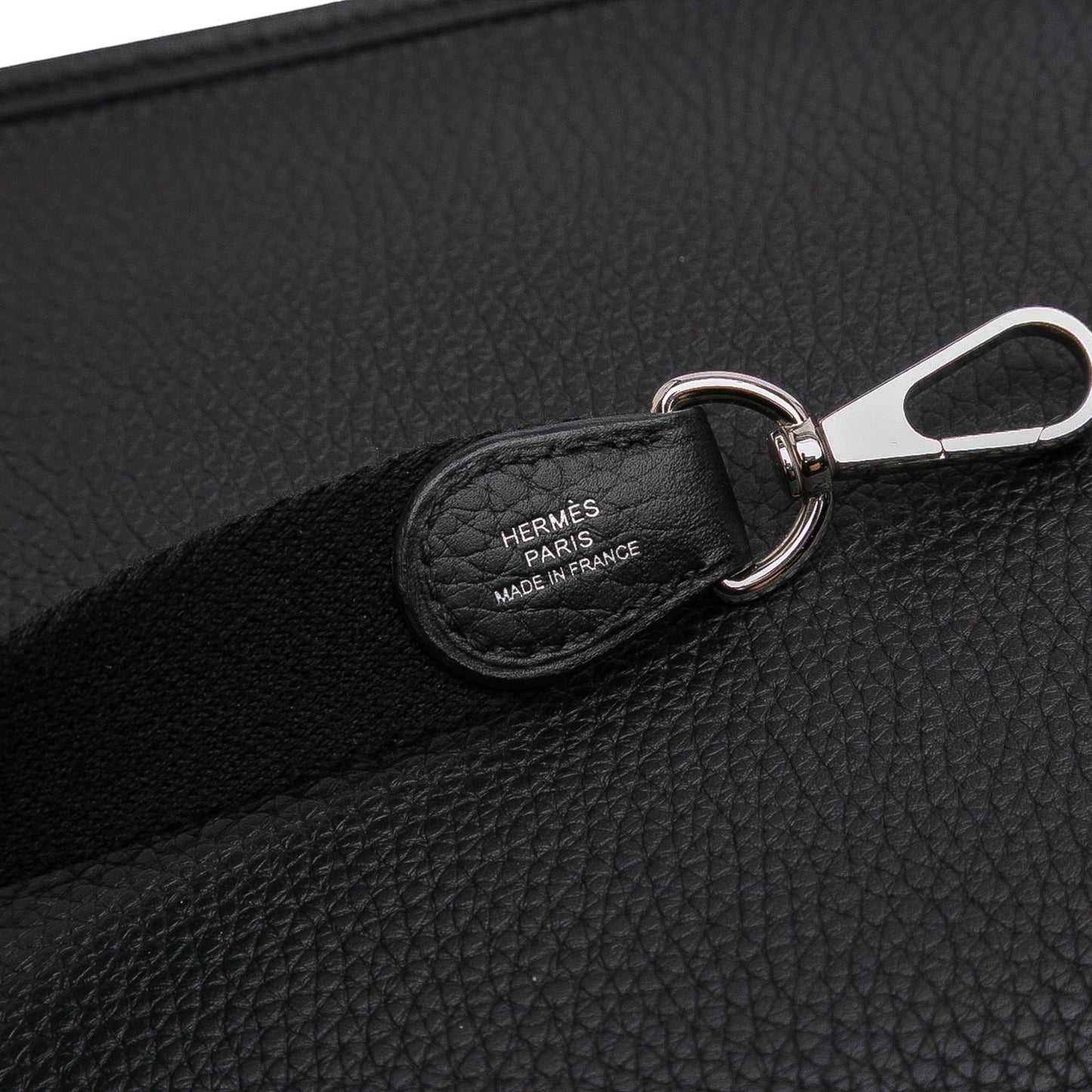 Second hand Hermes Evelyne 16 TPM Taurillon Clemence Leather Amazone Hobo Crossbody Noir - Tabita Bags