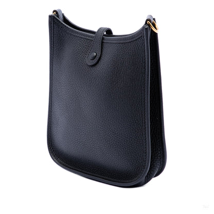 Second hand Hermes Evelyne 16 TPM Taurillon Clemence Leather Amazone Hobo Crossbody Noir - Tabita Bags