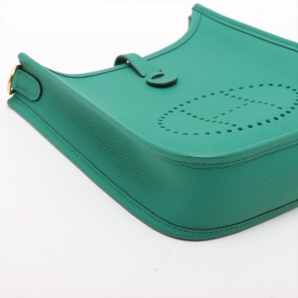 Second hand Hermes Evelyne 16 TPM Taurillon Clemence Leather Amazone Hobo Crossbody Vale Jade - Tabita Bags