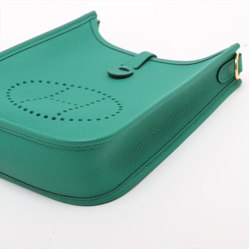 Second hand Hermes Evelyne 16 TPM Taurillon Clemence Leather Amazone Hobo Crossbody Vale Jade - Tabita Bags