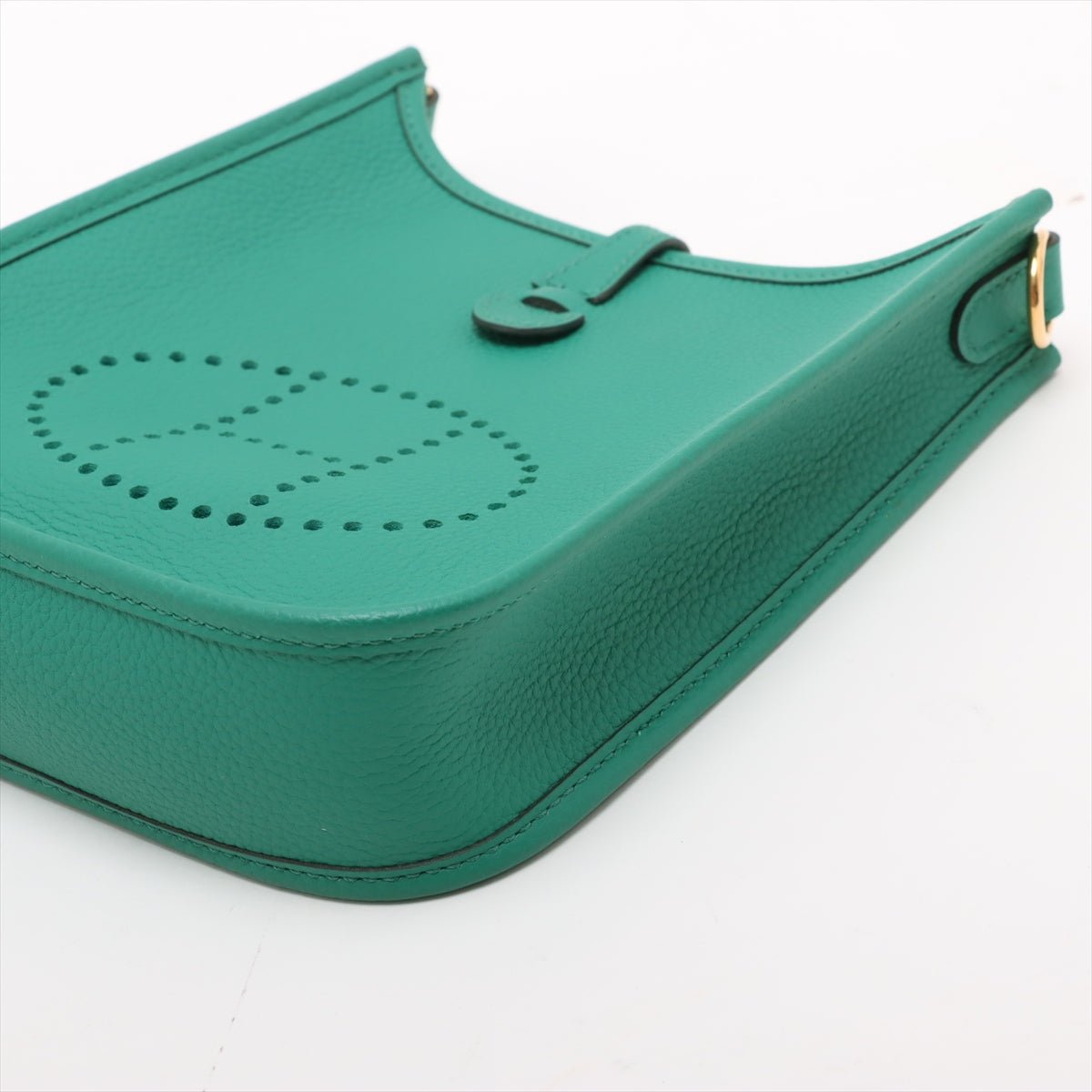 Second hand Hermes Evelyne 16 TPM Taurillon Clemence Leather Amazone Hobo Crossbody Vale Jade - Tabita Bags