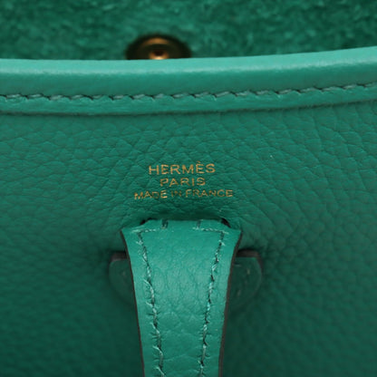 Second hand Hermes Evelyne 16 TPM Taurillon Clemence Leather Amazone Hobo Crossbody Vale Jade - Tabita Bags