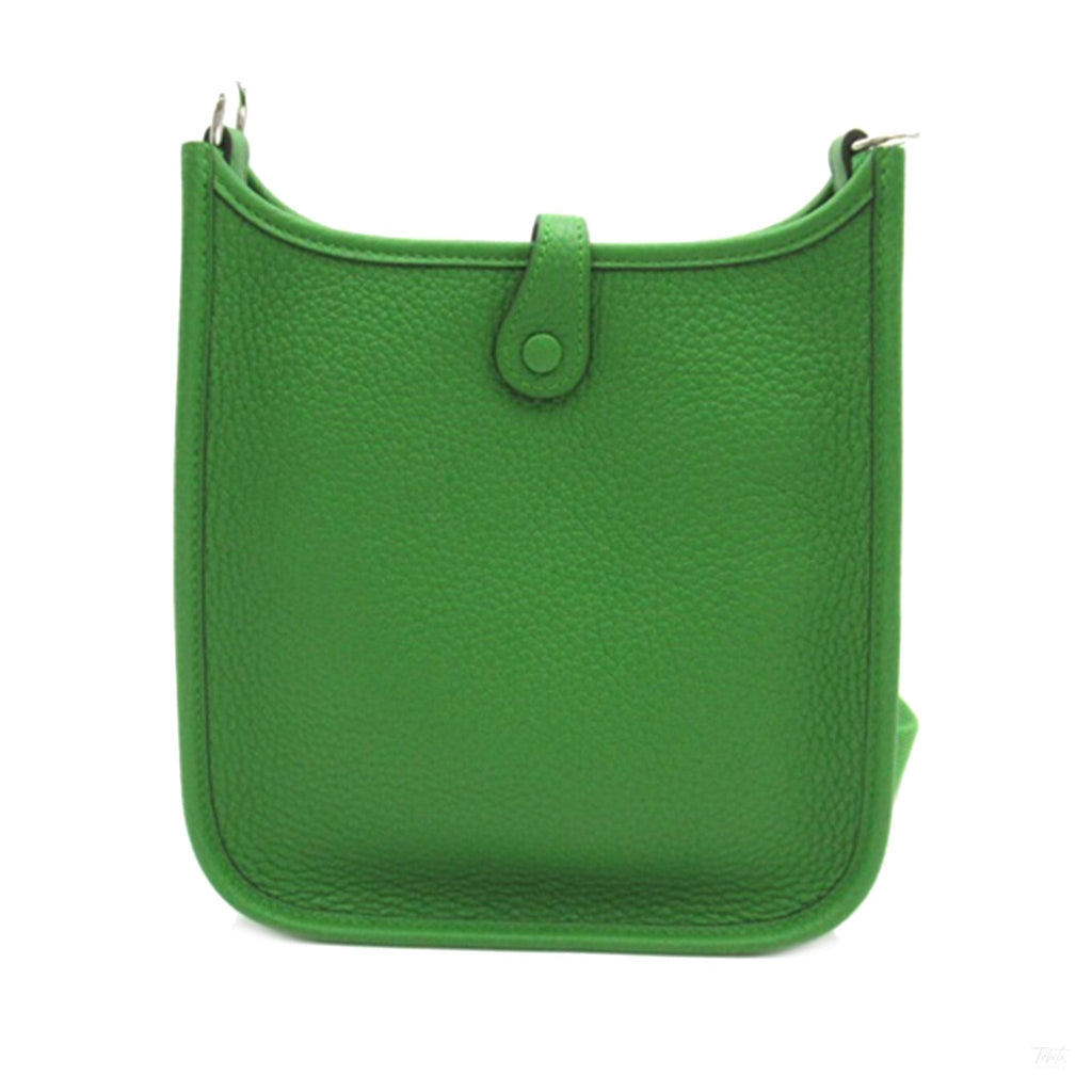 Second hand Hermes Evelyne 16 TPM Taurillon Clemence Leather Amazone Hobo Crossbody Veil Yucca - Tabita Bags
