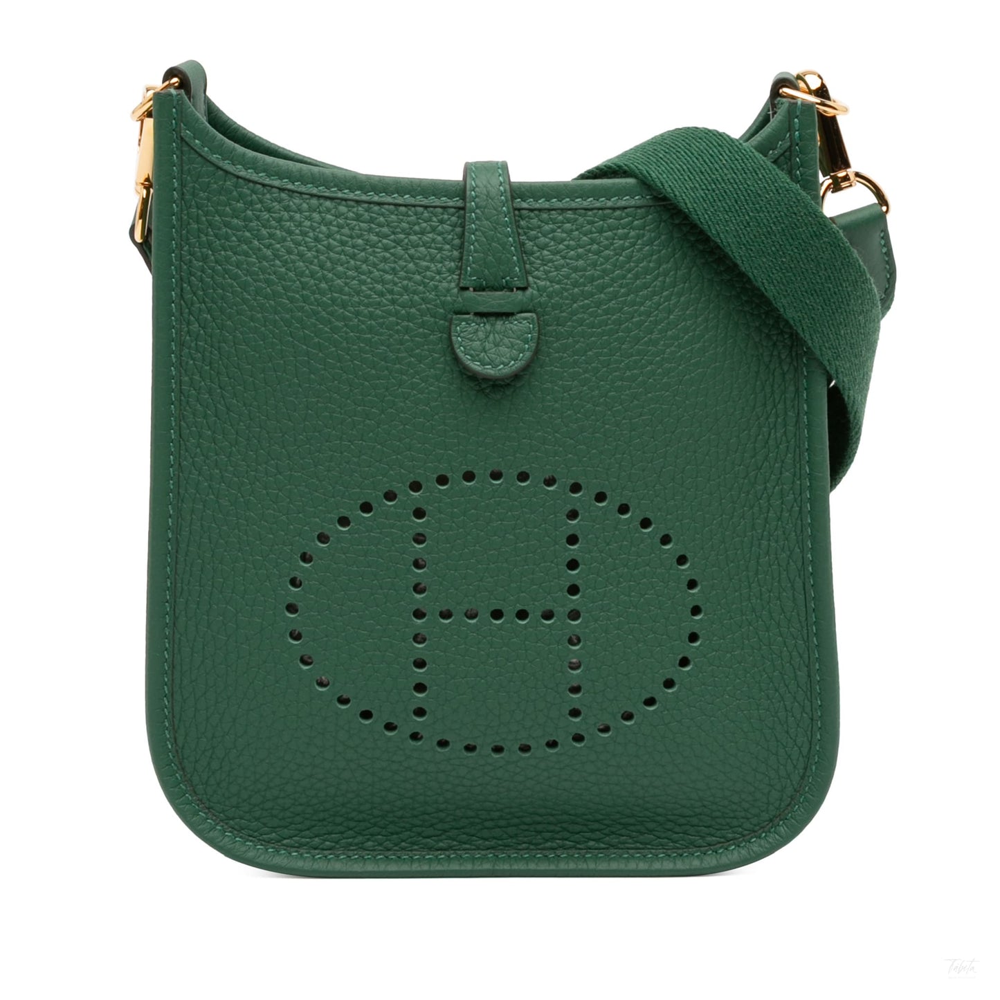 Second hand Hermes Evelyne 16 TPM Taurillon Clemence Leather Amazone Hobo Crossbody Vert Moyen - Tabita Bags