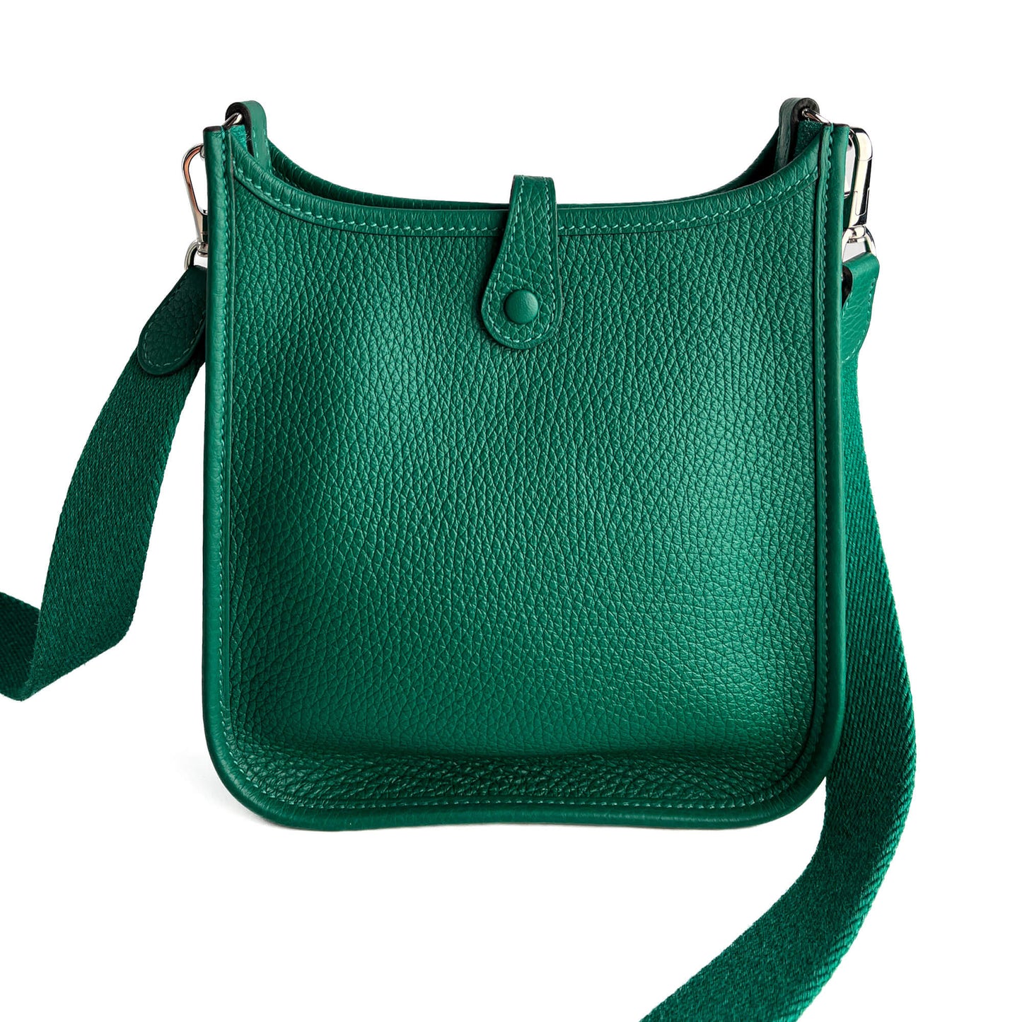 Second hand Hermes Evelyne 16 TPM Taurillon Clemence Leather Amazone Hobo Crossbody Vert Vertigo - Tabita Bags