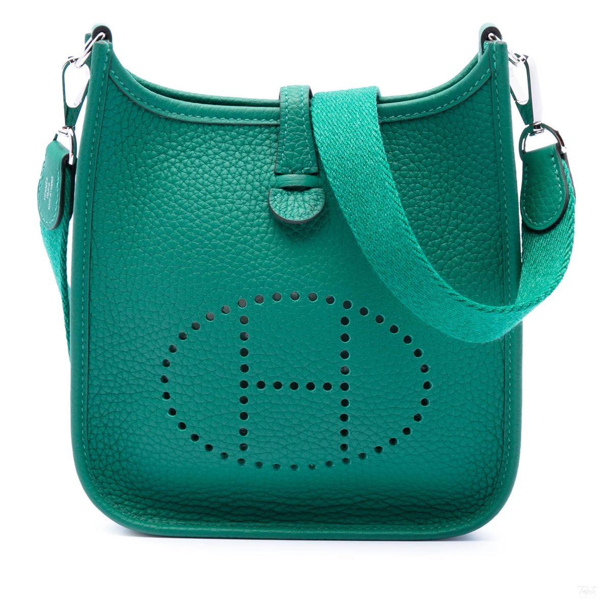 Second hand Hermes Evelyne 16 TPM Taurillon Clemence Leather Amazone Hobo Crossbody Vert Vertigo - Tabita Bags
