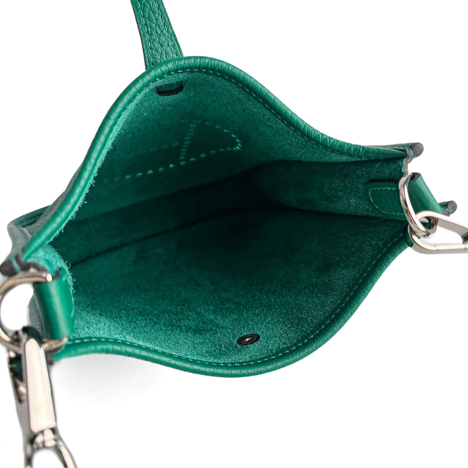 Second hand Hermes Evelyne 16 TPM Taurillon Clemence Leather Amazone Hobo Crossbody Vert Vertigo - Tabita Bags