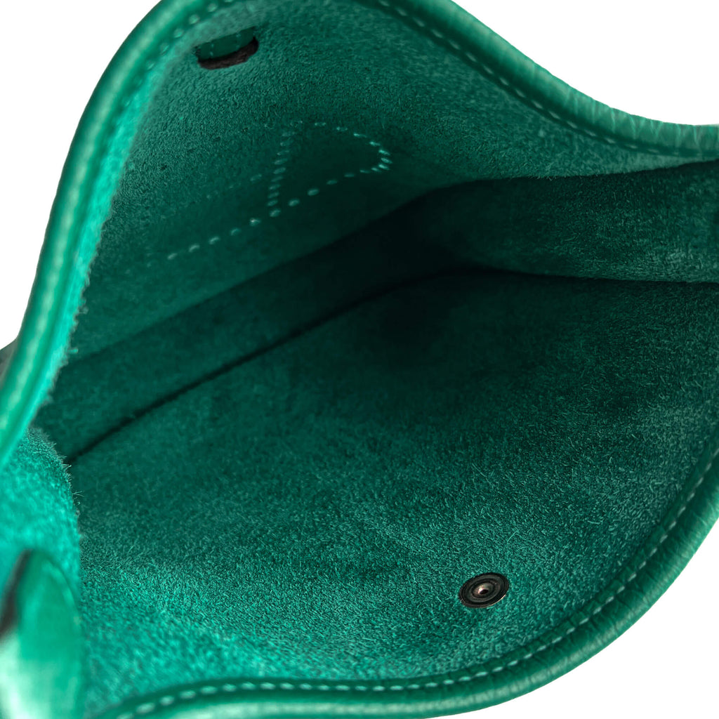 Second hand Hermes Evelyne 16 TPM Taurillon Clemence Leather Amazone Hobo Crossbody Vert Vertigo - Tabita Bags