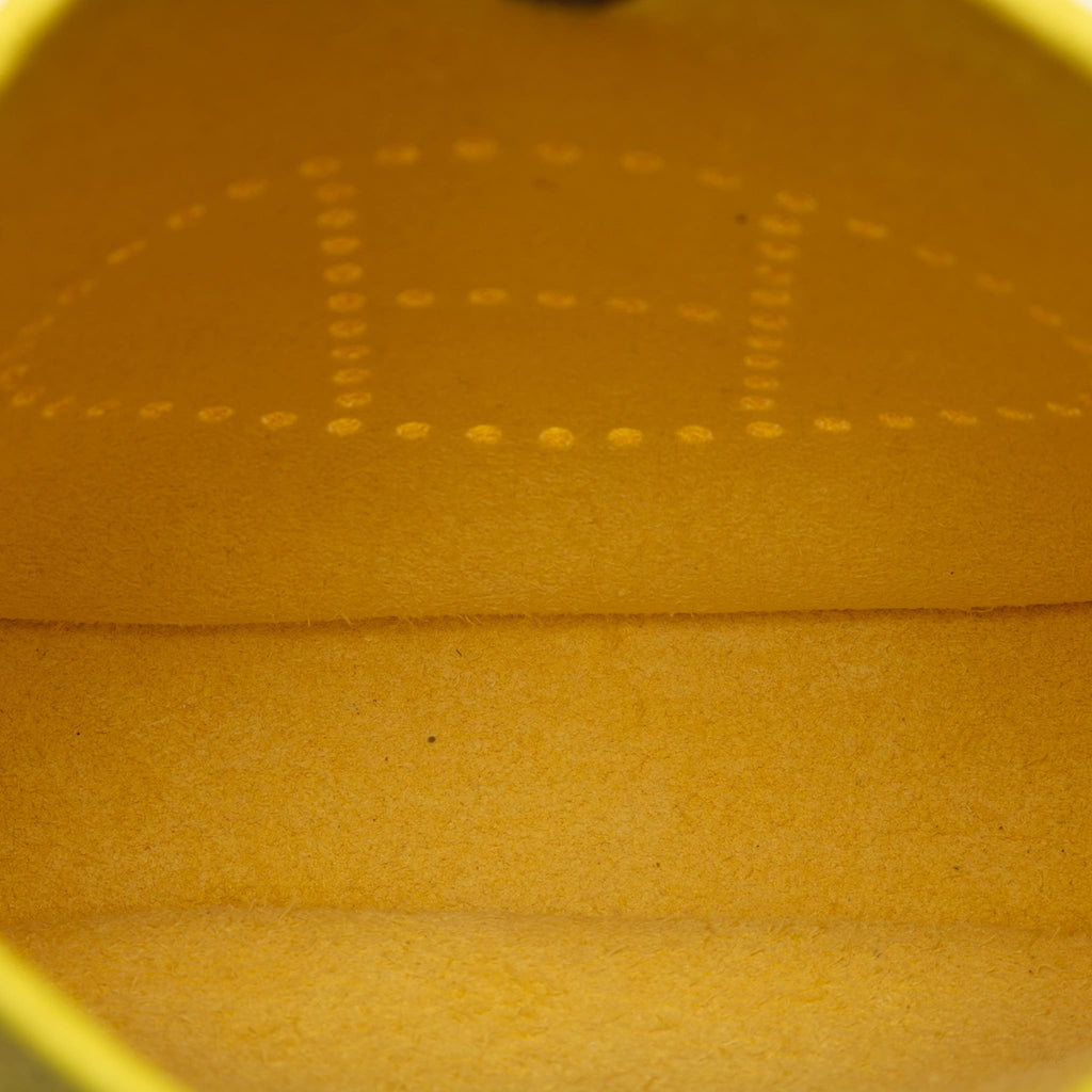 Second hand Hermes Evelyne 16 TPM Taurillon Clemence Leather Amazone Hobo Crossbody Yellow - Tabita Bags