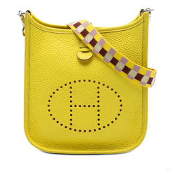 Second hand Hermes Evelyne 16 TPM Taurillon Clemence Leather Amazone Hobo Crossbody Yellow - Tabita Bags