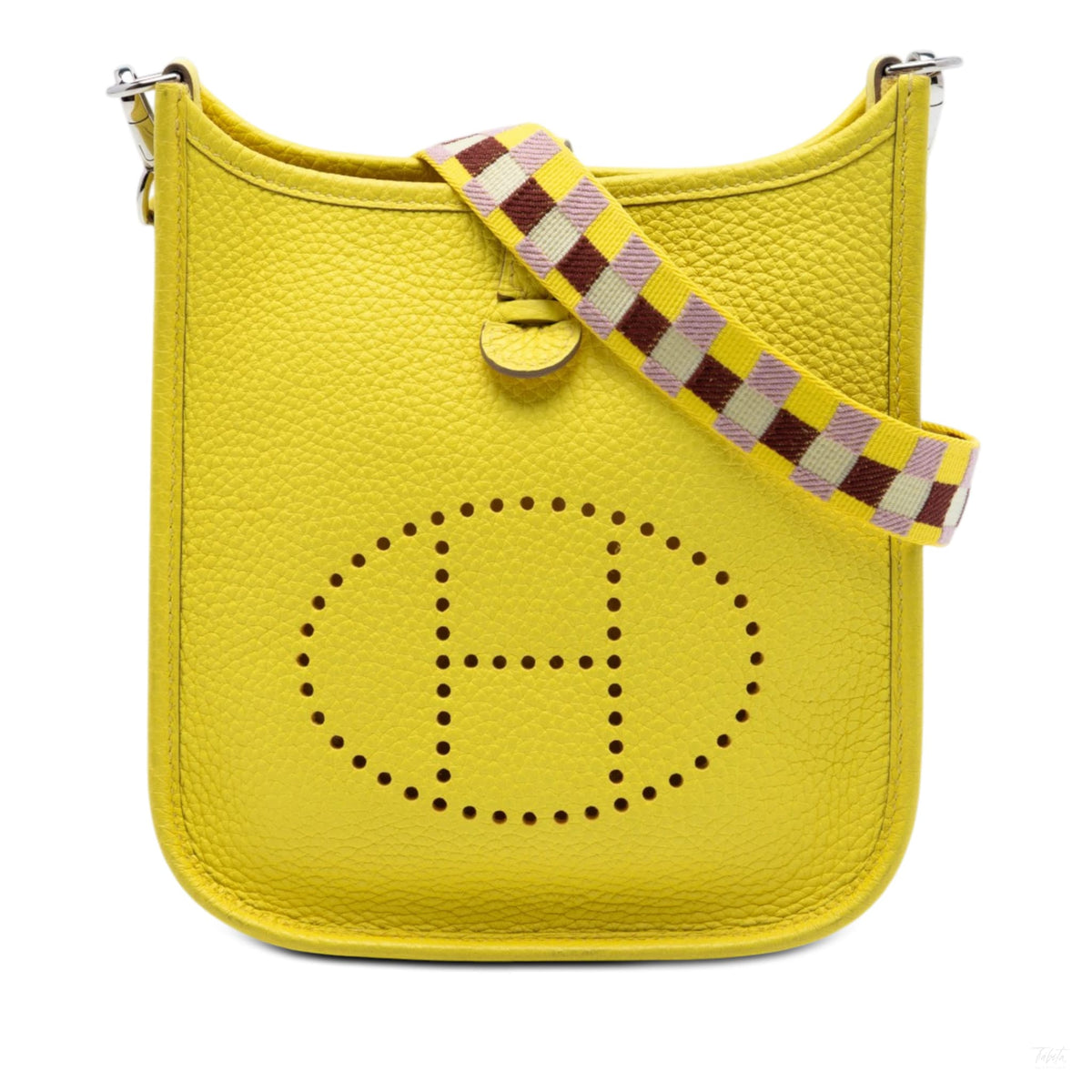 Second hand Hermes Evelyne 16 TPM Taurillon Clemence Leather Amazone Hobo Crossbody Yellow - Tabita Bags