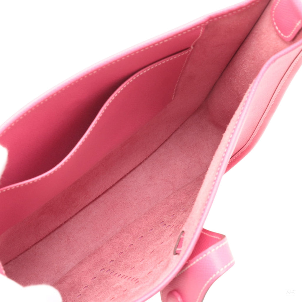 Second hand Hermes Evelyne 29 Epsom Leather Hobo Crossbody Pink - Tabita Bags