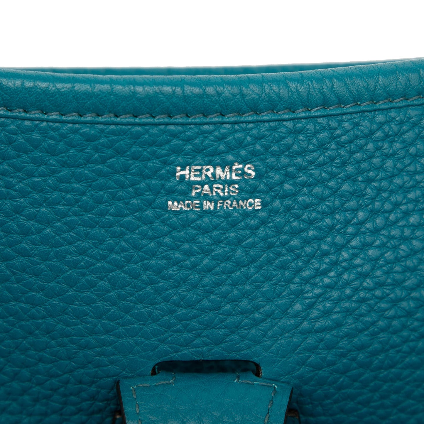 Second hand Hermes Evelyne 29 Taurillon Clemence Leather Hobo Crossbody Blue - Tabita Bags
