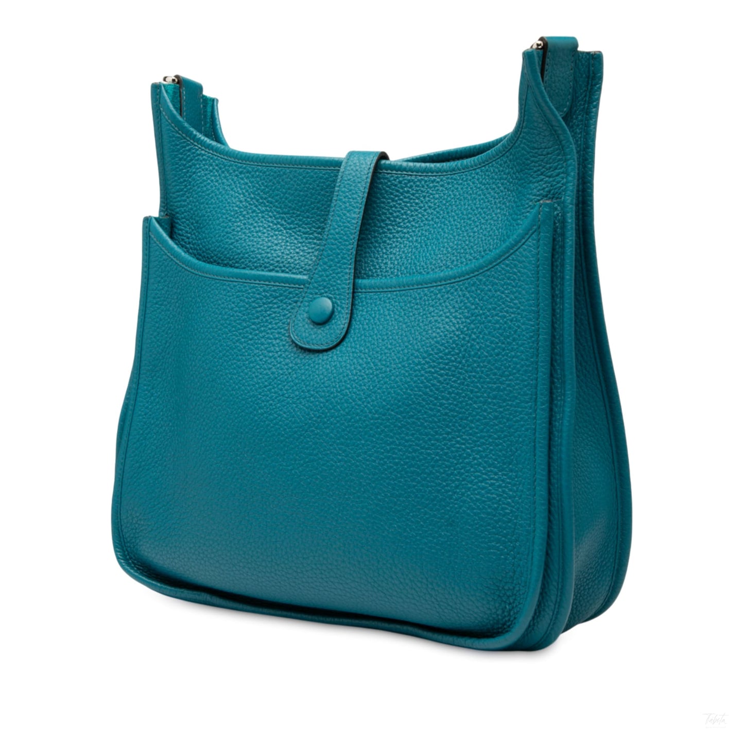 Second hand Hermes Evelyne 29 Taurillon Clemence Leather Hobo Crossbody Blue - Tabita Bags