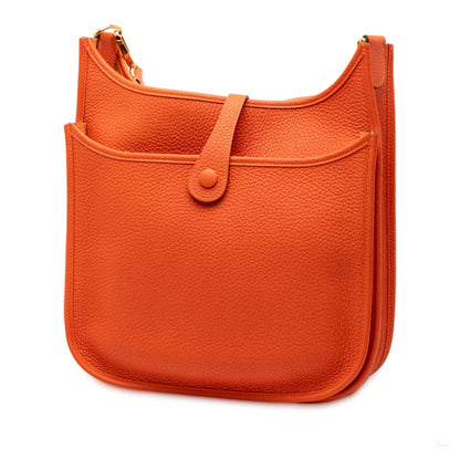Second hand Hermes Evelyne 29 Taurillon Clemence Leather Hobo Crossbody Feu - Tabita Bags