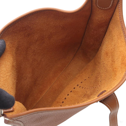 Second hand Hermes Evelyne 29 Taurillon Clemence Leather Hobo Crossbody Gold - Tabita Bags