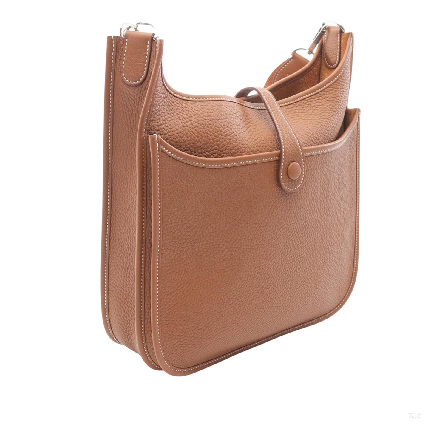 Second hand Hermes Evelyne 29 Taurillon Clemence Leather Hobo Crossbody Gold - Tabita Bags