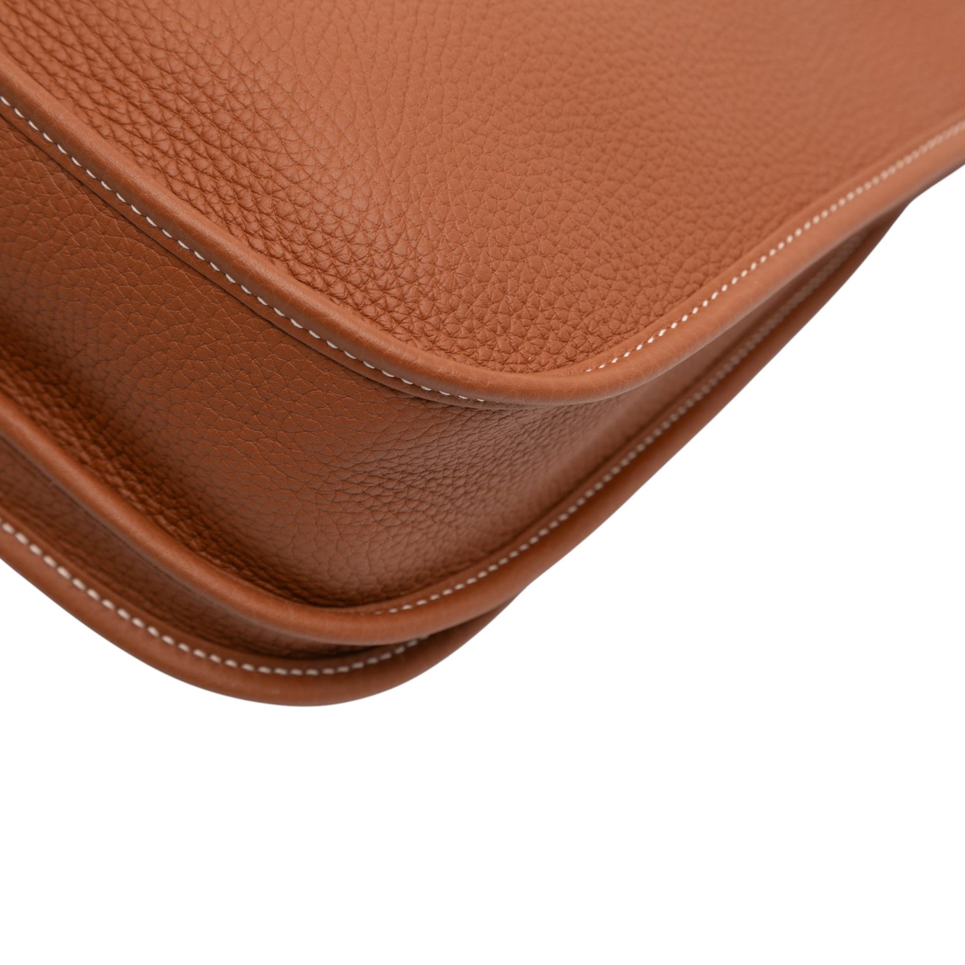 Second hand Hermes Evelyne 29 Taurillon Clemence Leather Hobo Crossbody Gold - Tabita Bags