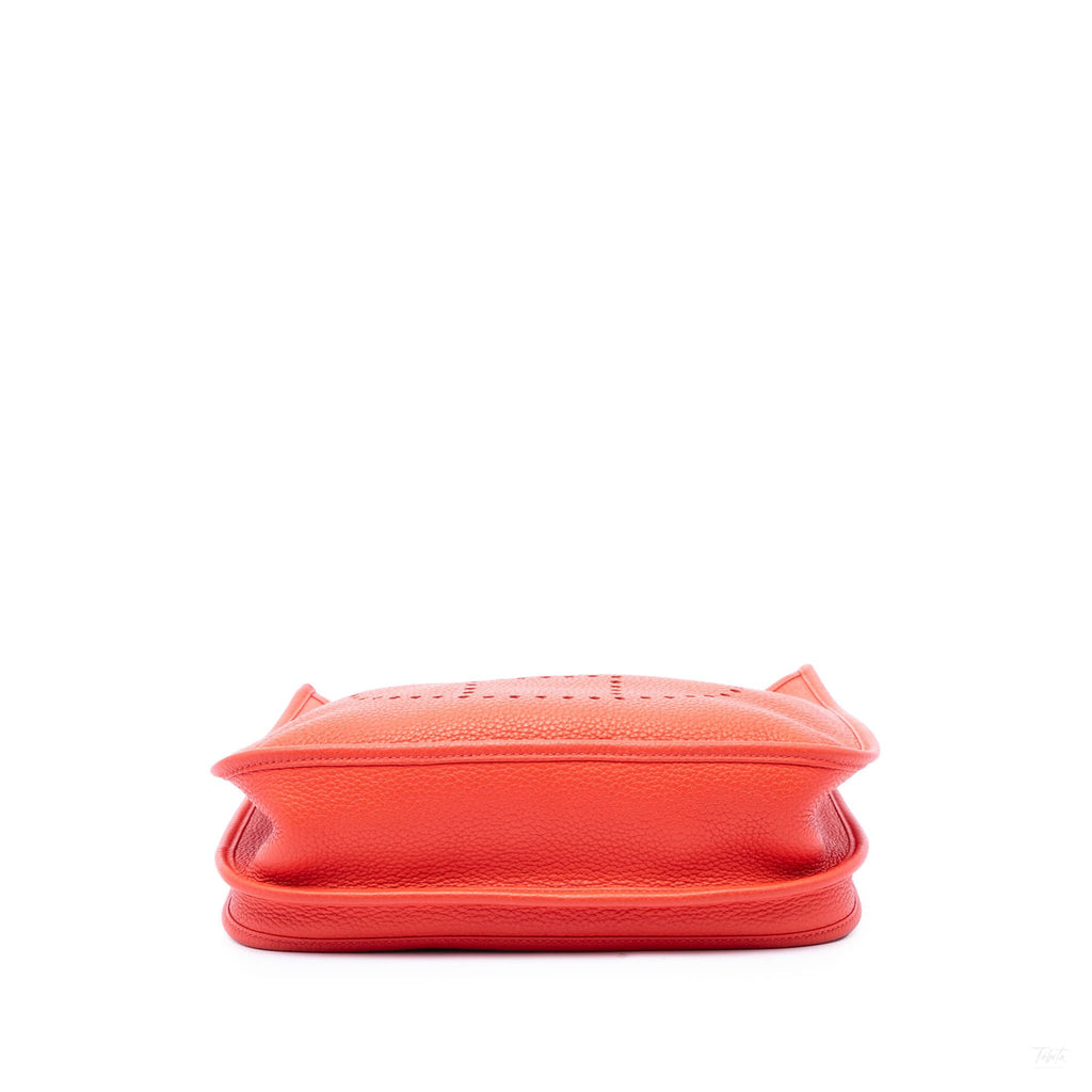 Second hand Hermes Evelyne 29 Taurillon Clemence Leather Hobo Crossbody Orange - Tabita Bags