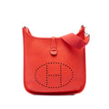 Second hand Hermes Evelyne 29 Taurillon Clemence Leather Hobo Crossbody Orange - Tabita Bags