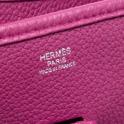 Second hand Hermes Evelyne 29 Taurillon Clemence Leather Hobo Crossbody Rose Pourpre - Tabita Bags