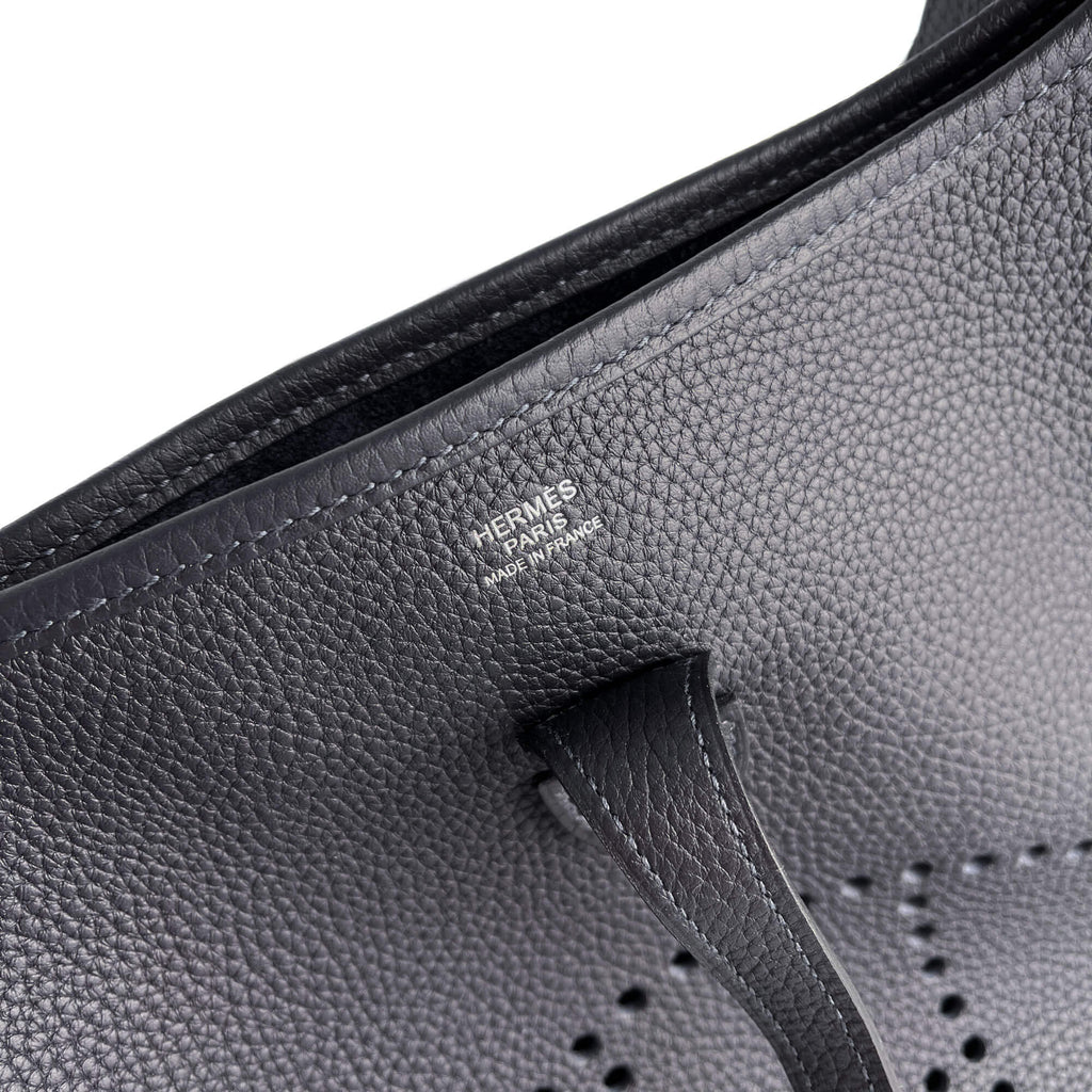 Second hand Hermes Evelyne 29 Taurillon Clemence Leather Hobo Crossbody S Black - Tabita Bags