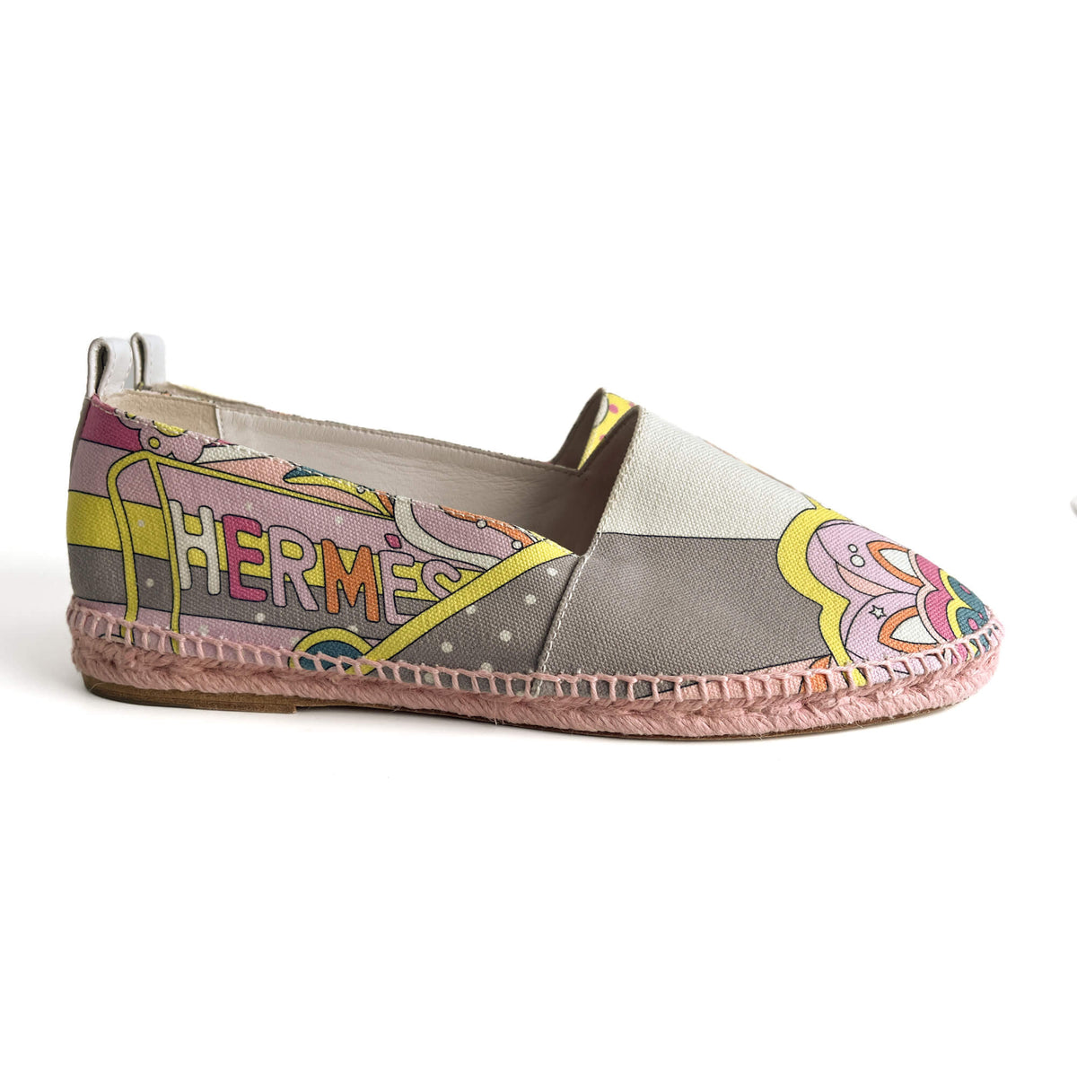Second hand Hermes Flat Espadrille Canvas 41 Rose - Tabita Bags