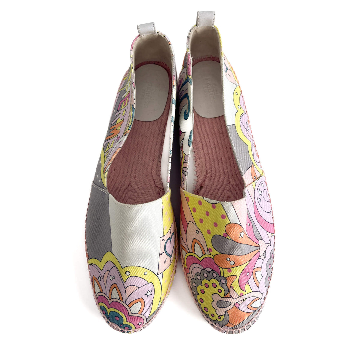 Second hand Hermes Flat Espadrille Canvas 41 Rose - Tabita Bags