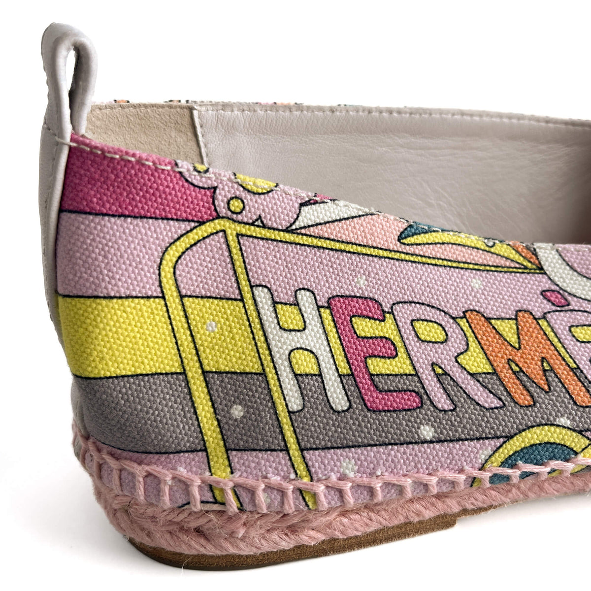 Second hand Hermes Flat Espadrille Canvas 41 Rose - Tabita Bags