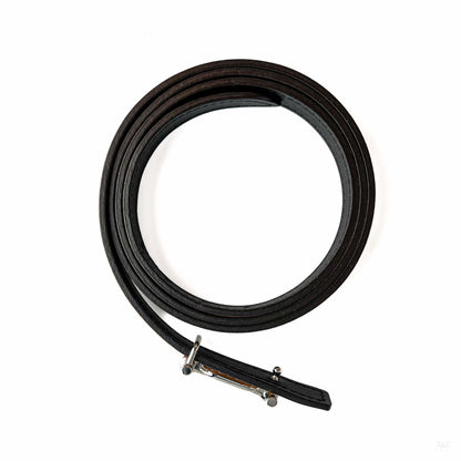 Second hand Hermes Focus Leather Reversible Thin Belt 80 Brown - Tabita Bags