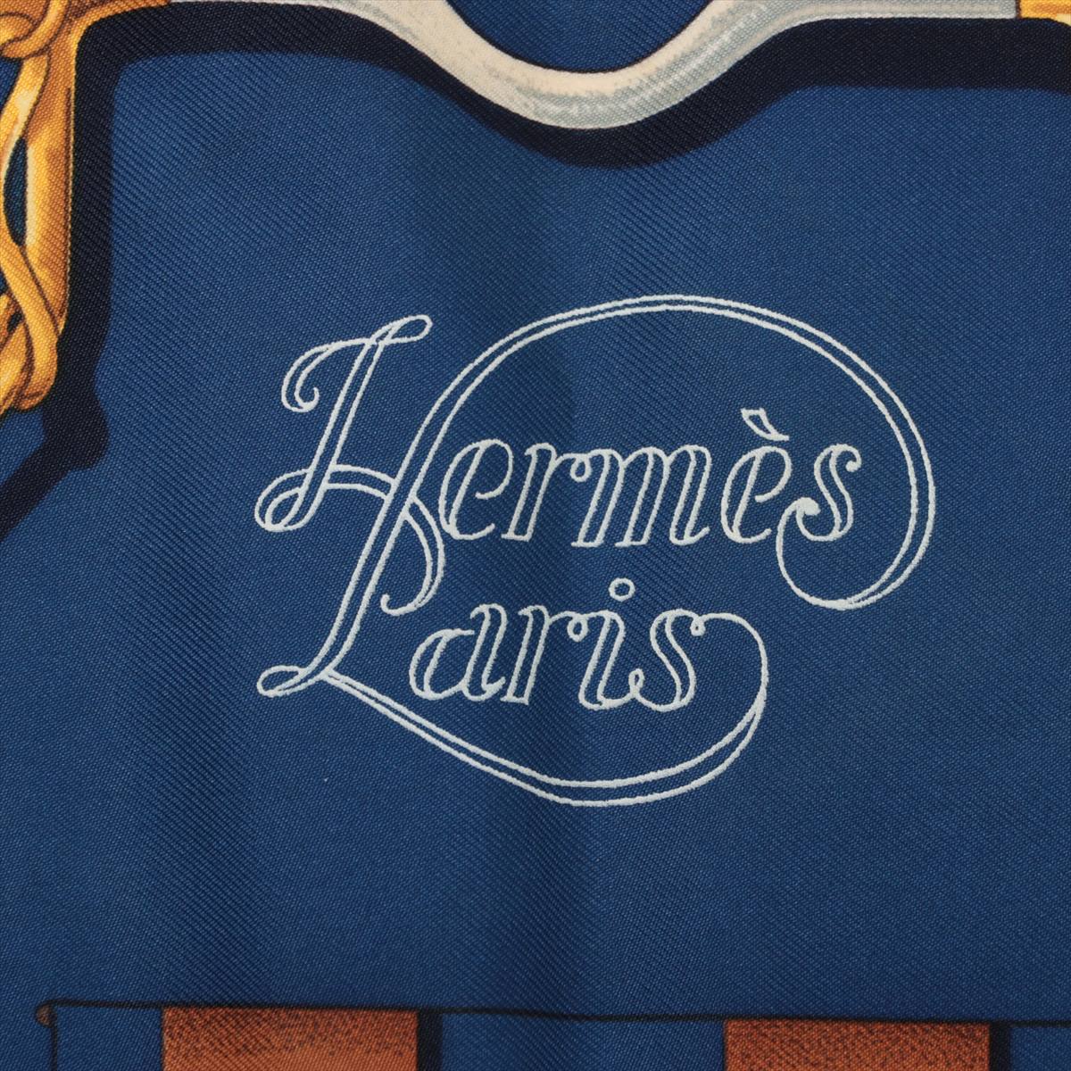 Second hand Hermes Foulard 90 Silk Grand Manege Navy - Tabita Bags