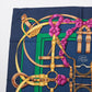 Second hand Hermes Foulard 90 Silk Grand Manege Navy - Tabita Bags